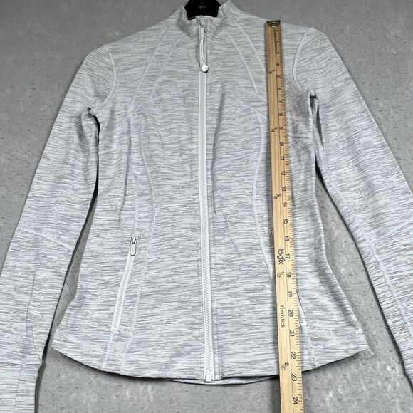 Lululemon Define Jacket Womens 6 Gray Pattern Active Athletic Zip Stretch Casual - Picture 8 of 13